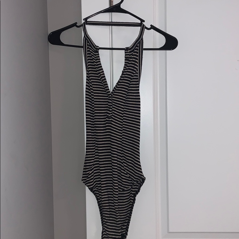Stripped body suit